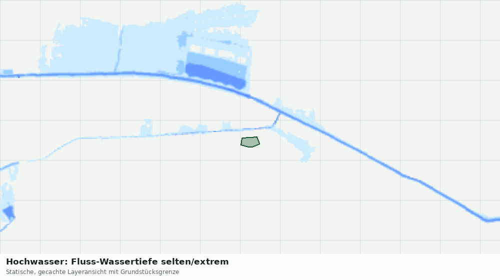 Statische Kartenansicht: Hochwasser: Fluss-Wassertiefe selten/extrem