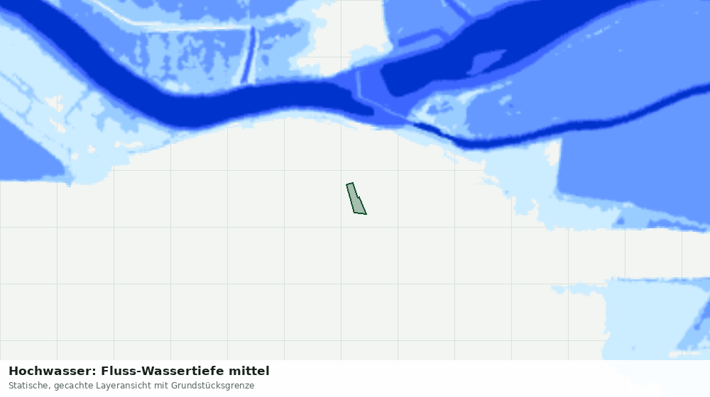 Statische Kartenansicht: Hochwasser: Fluss-Wassertiefe mittel