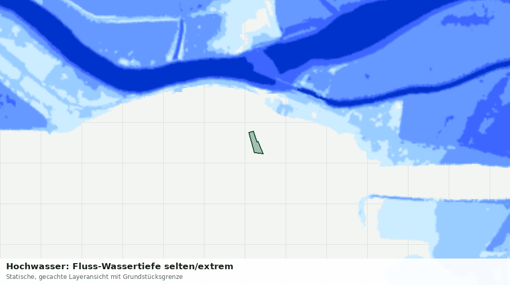 Statische Kartenansicht: Hochwasser: Fluss-Wassertiefe selten/extrem