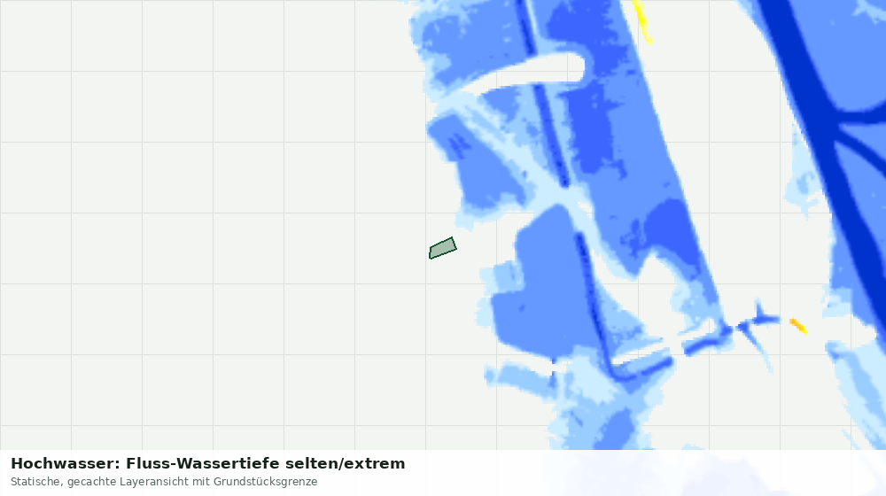 Statische Kartenansicht: Hochwasser: Fluss-Wassertiefe selten/extrem