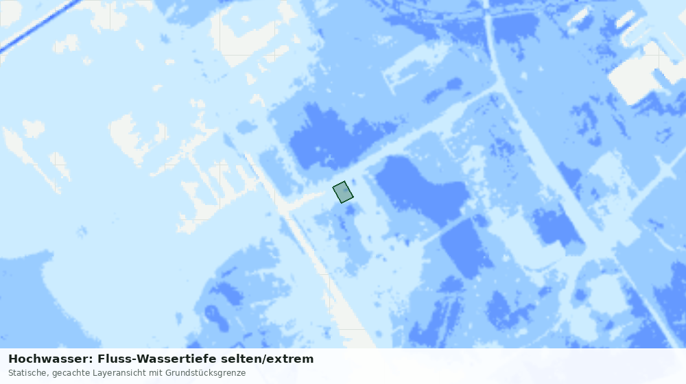 Statische Kartenansicht: Hochwasser: Fluss-Wassertiefe selten/extrem