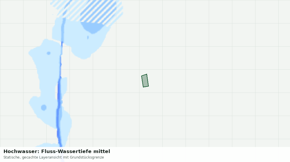 Statische Kartenansicht: Hochwasser: Fluss-Wassertiefe mittel