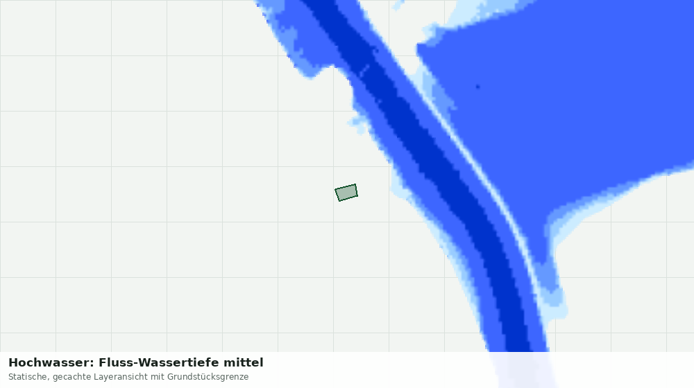 Statische Kartenansicht: Hochwasser: Fluss-Wassertiefe mittel