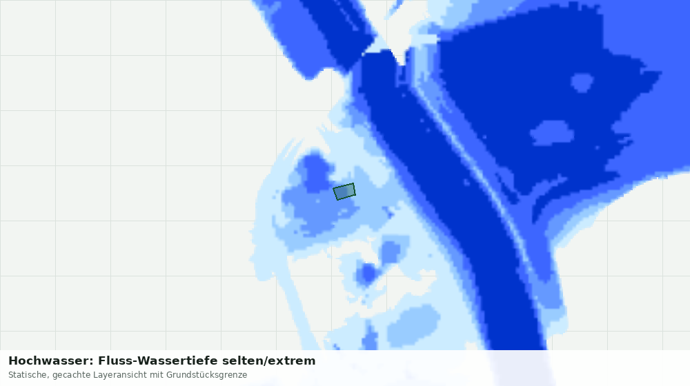 Statische Kartenansicht: Hochwasser: Fluss-Wassertiefe selten/extrem