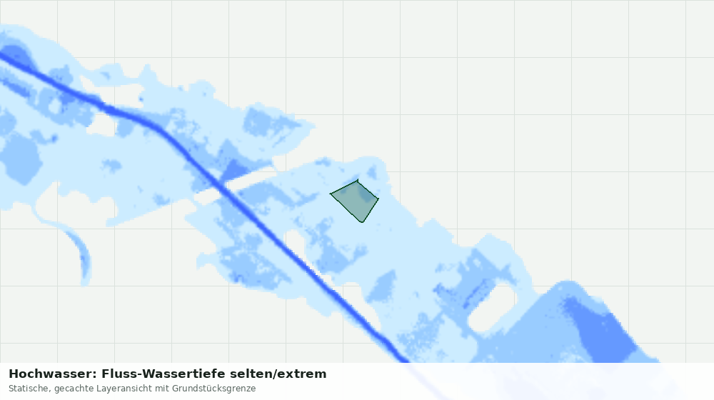 Statische Kartenansicht: Hochwasser: Fluss-Wassertiefe selten/extrem