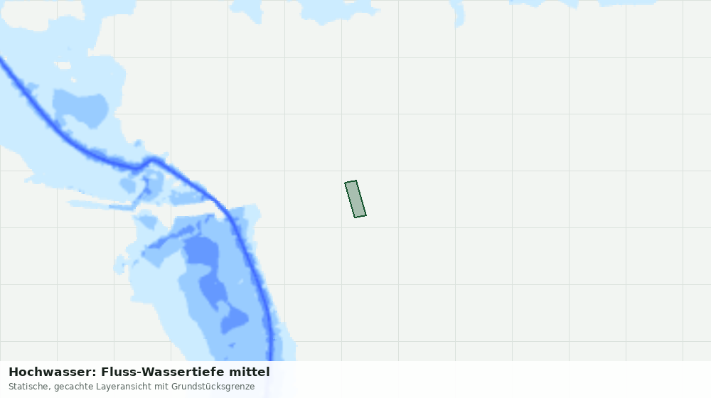 Statische Kartenansicht: Hochwasser: Fluss-Wassertiefe mittel