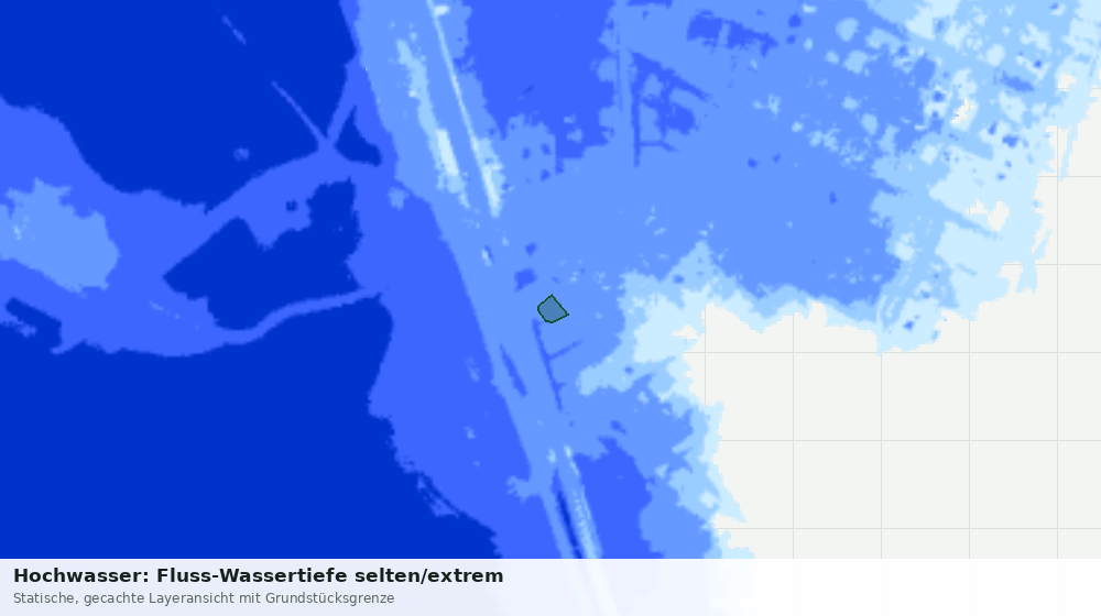 Statische Kartenansicht: Hochwasser: Fluss-Wassertiefe selten/extrem
