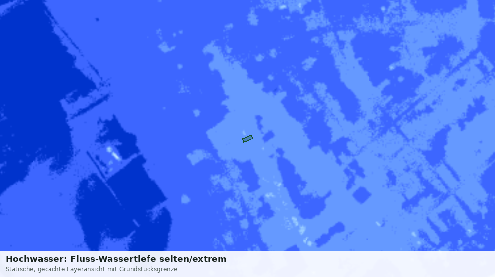 Statische Kartenansicht: Hochwasser: Fluss-Wassertiefe selten/extrem