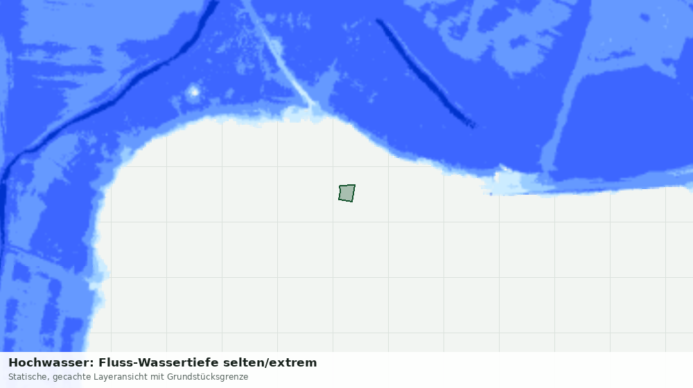 Statische Kartenansicht: Hochwasser: Fluss-Wassertiefe selten/extrem