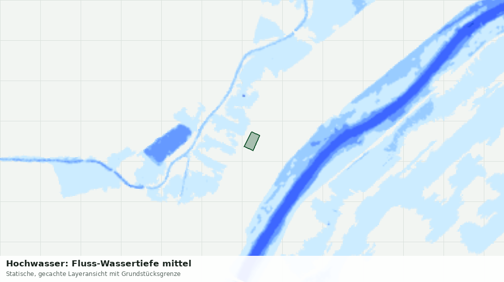 Statische Kartenansicht: Hochwasser: Fluss-Wassertiefe mittel