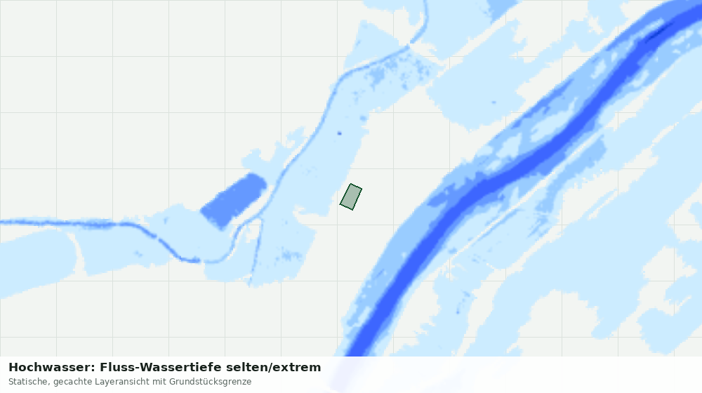 Statische Kartenansicht: Hochwasser: Fluss-Wassertiefe selten/extrem