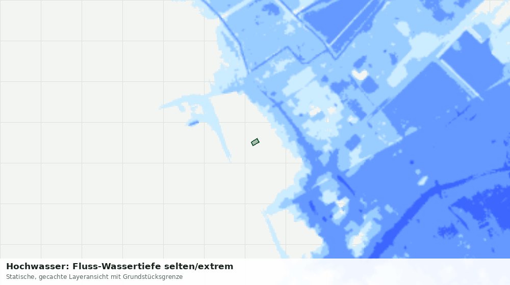 Statische Kartenansicht: Hochwasser: Fluss-Wassertiefe selten/extrem