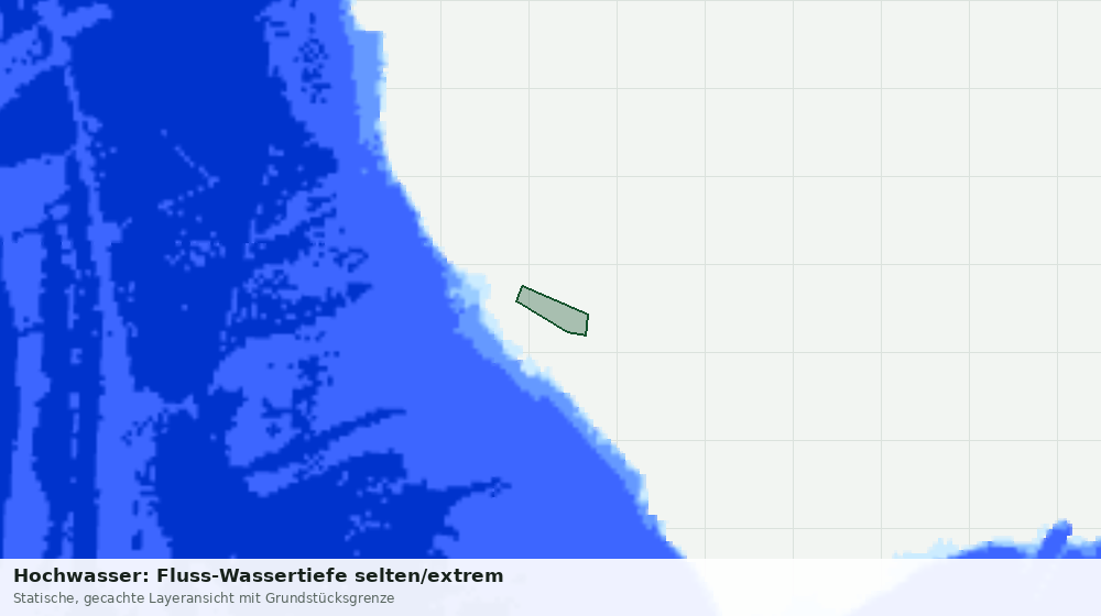 Statische Kartenansicht: Hochwasser: Fluss-Wassertiefe selten/extrem