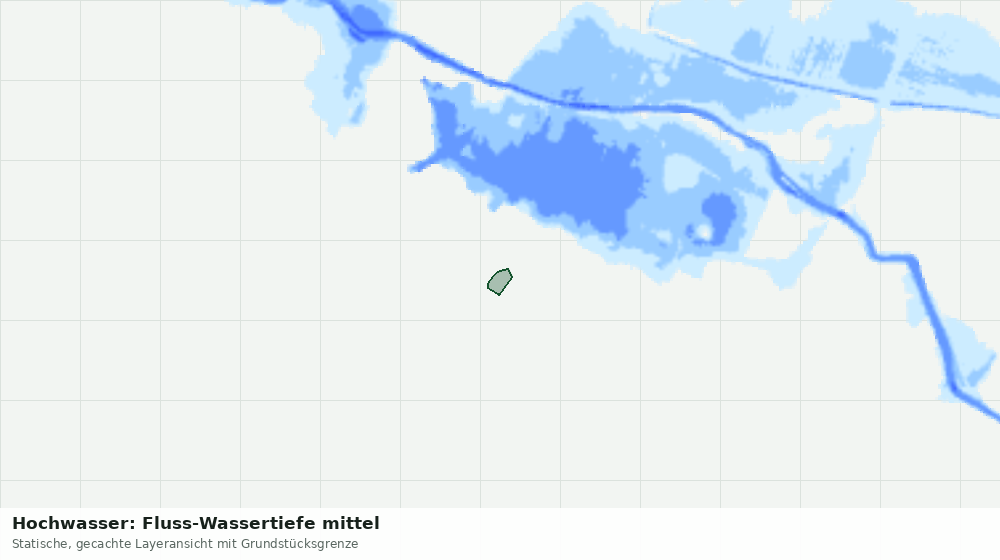 Statische Kartenansicht: Hochwasser: Fluss-Wassertiefe mittel