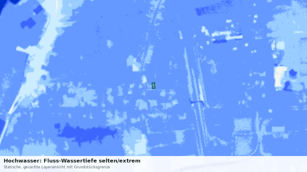 Statische Kartenansicht: Hochwasser: Fluss-Wassertiefe selten/extrem