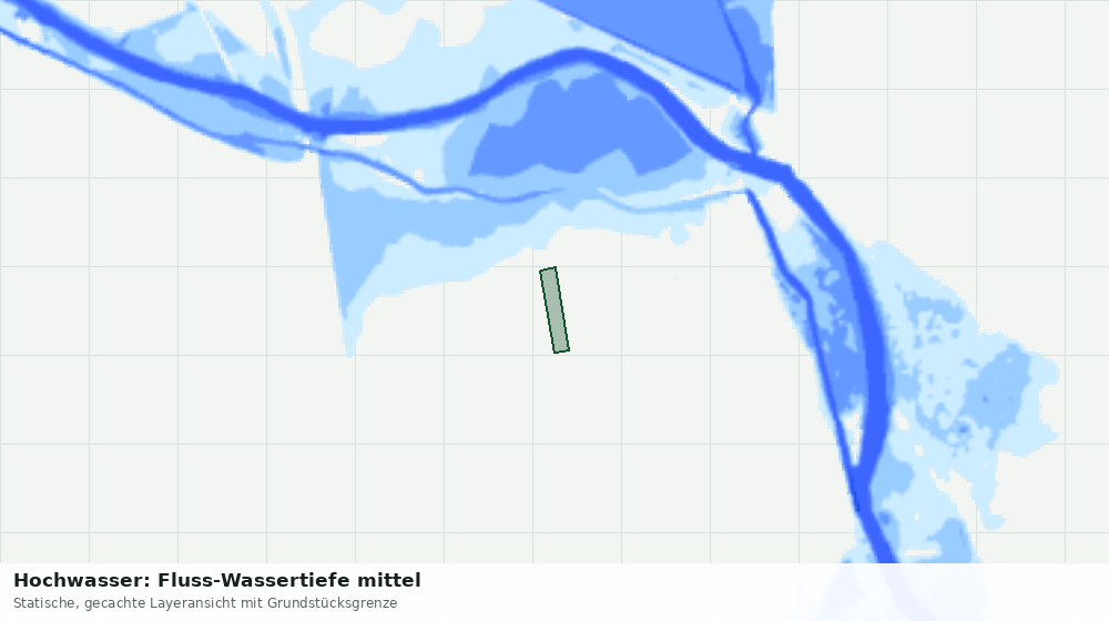 Statische Kartenansicht: Hochwasser: Fluss-Wassertiefe mittel