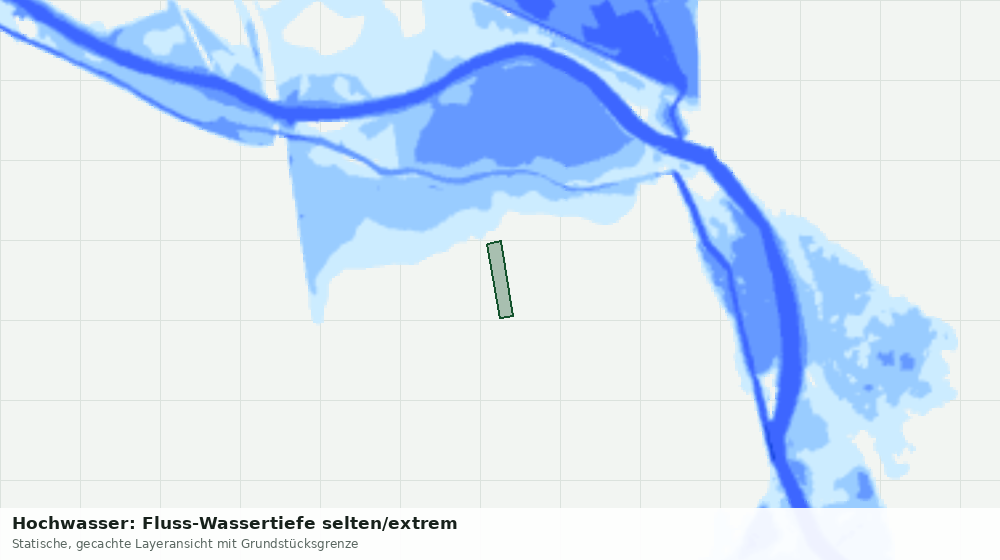 Statische Kartenansicht: Hochwasser: Fluss-Wassertiefe selten/extrem