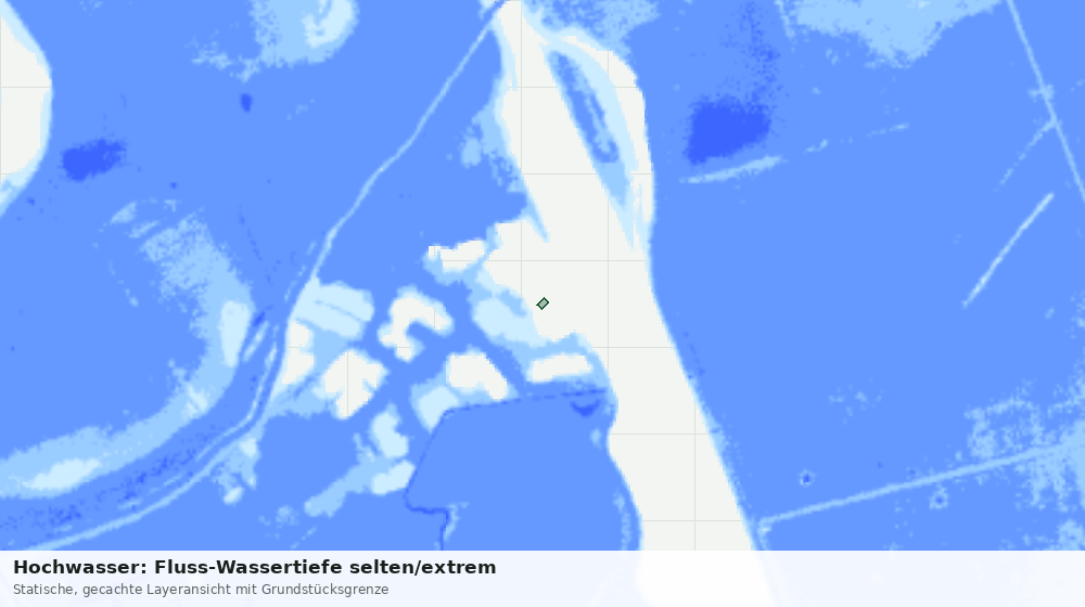 Statische Kartenansicht: Hochwasser: Fluss-Wassertiefe selten/extrem
