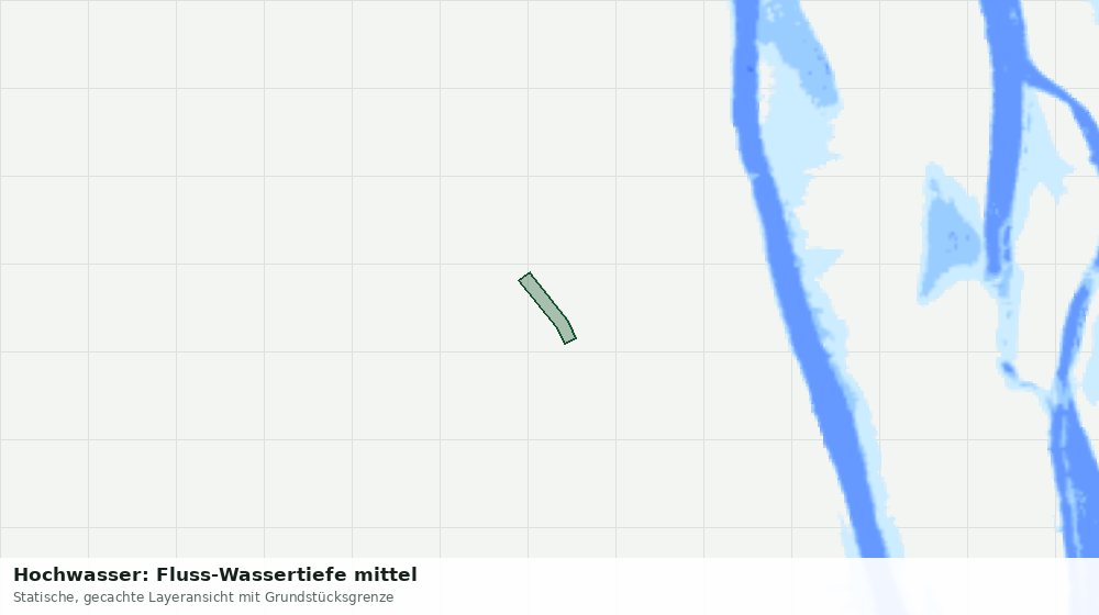 Statische Kartenansicht: Hochwasser: Fluss-Wassertiefe mittel