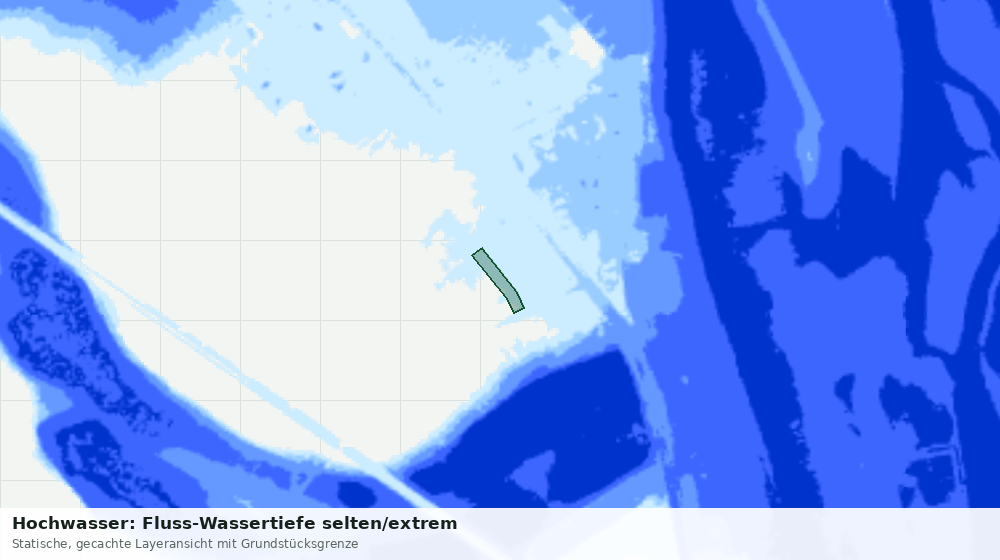 Statische Kartenansicht: Hochwasser: Fluss-Wassertiefe selten/extrem