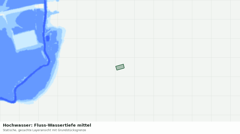 Statische Kartenansicht: Hochwasser: Fluss-Wassertiefe mittel
