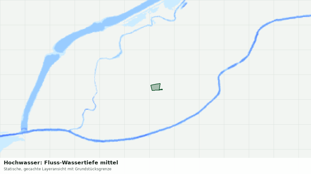 Statische Kartenansicht: Hochwasser: Fluss-Wassertiefe mittel