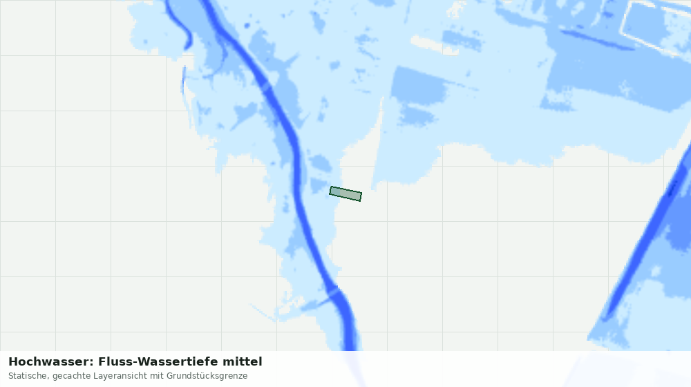 Statische Kartenansicht: Hochwasser: Fluss-Wassertiefe mittel