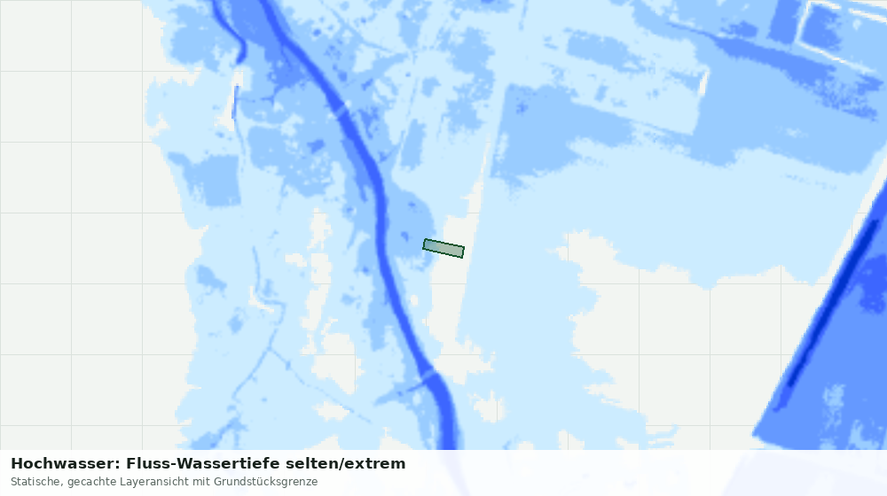 Statische Kartenansicht: Hochwasser: Fluss-Wassertiefe selten/extrem