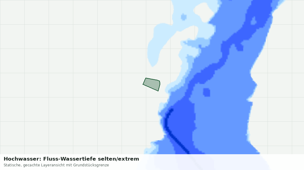 Statische Kartenansicht: Hochwasser: Fluss-Wassertiefe selten/extrem