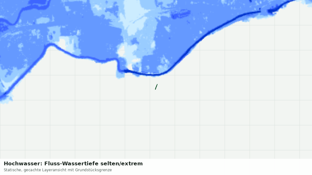 Statische Kartenansicht: Hochwasser: Fluss-Wassertiefe selten/extrem