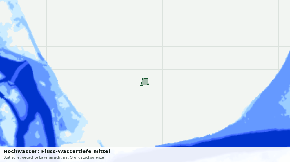 Statische Kartenansicht: Hochwasser: Fluss-Wassertiefe mittel