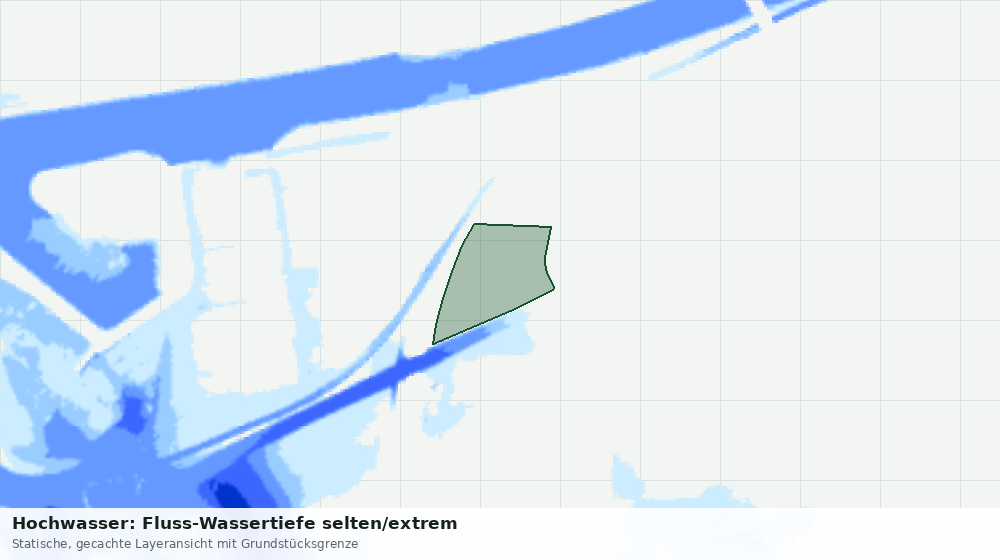 Statische Kartenansicht: Hochwasser: Fluss-Wassertiefe selten/extrem
