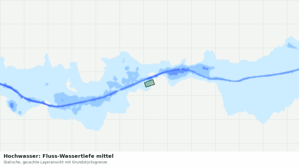 Statische Kartenansicht: Hochwasser: Fluss-Wassertiefe mittel