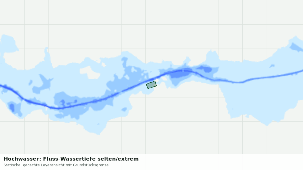 Statische Kartenansicht: Hochwasser: Fluss-Wassertiefe selten/extrem