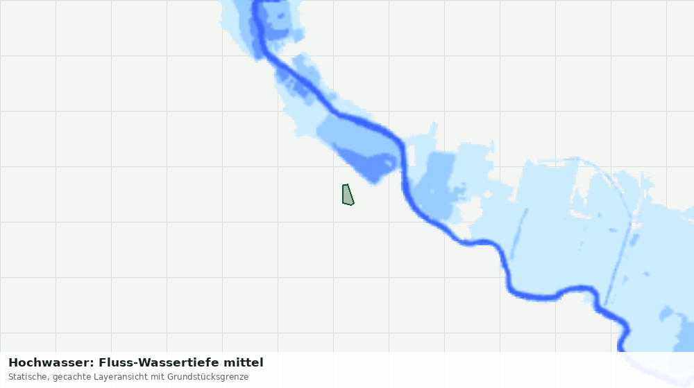 Statische Kartenansicht: Hochwasser: Fluss-Wassertiefe mittel