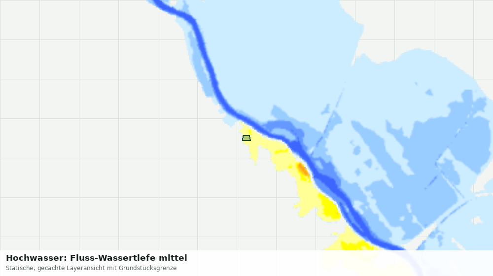 Statische Kartenansicht: Hochwasser: Fluss-Wassertiefe mittel