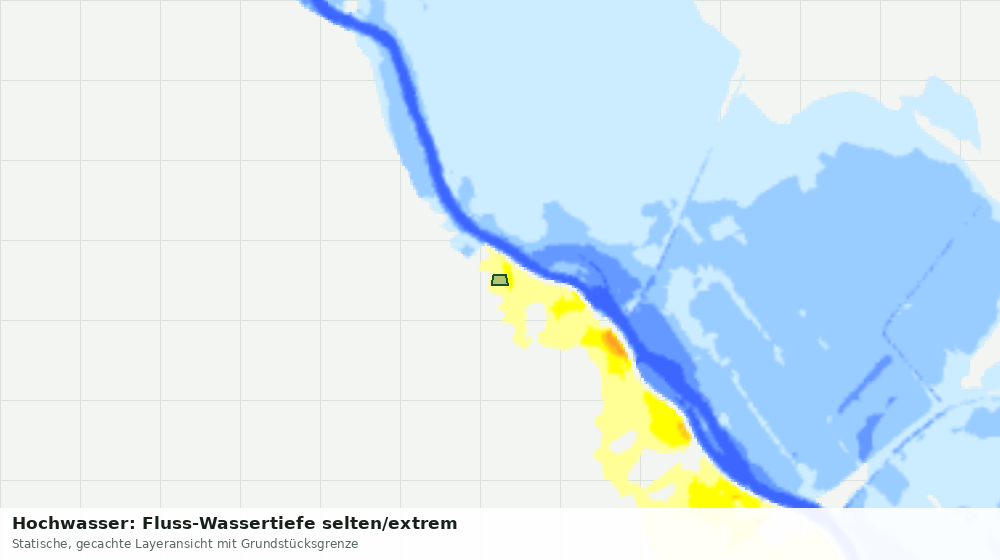 Statische Kartenansicht: Hochwasser: Fluss-Wassertiefe selten/extrem
