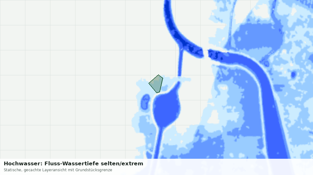 Statische Kartenansicht: Hochwasser: Fluss-Wassertiefe selten/extrem