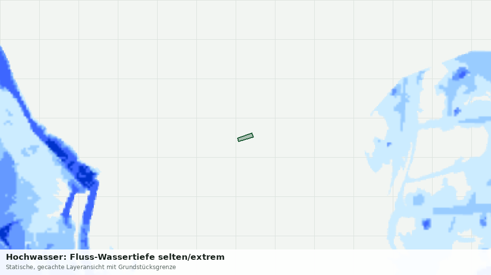 Statische Kartenansicht: Hochwasser: Fluss-Wassertiefe selten/extrem