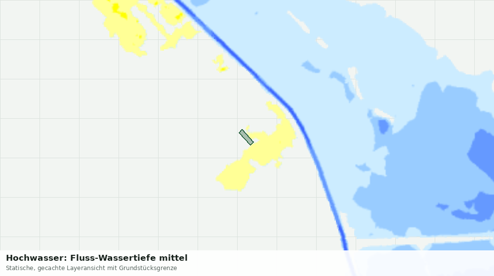 Statische Kartenansicht: Hochwasser: Fluss-Wassertiefe mittel