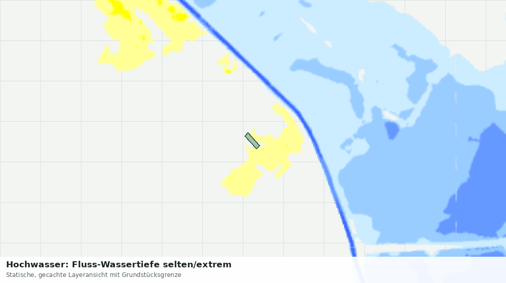 Statische Kartenansicht: Hochwasser: Fluss-Wassertiefe selten/extrem