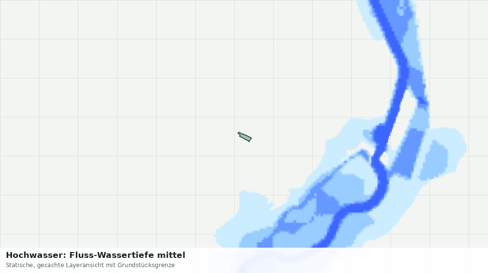 Statische Kartenansicht: Hochwasser: Fluss-Wassertiefe mittel