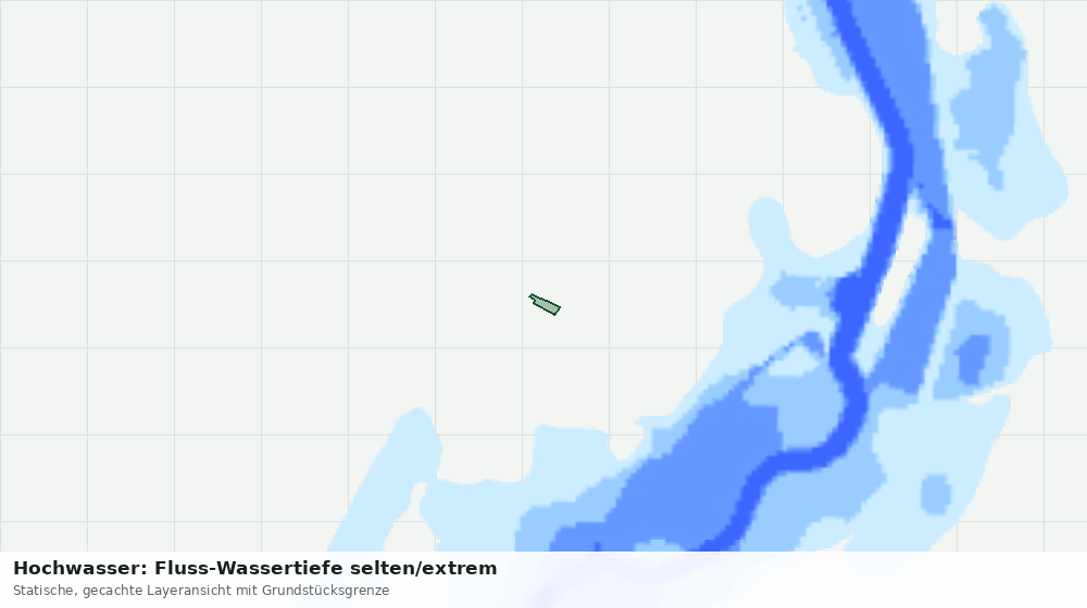 Statische Kartenansicht: Hochwasser: Fluss-Wassertiefe selten/extrem