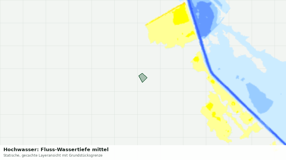 Statische Kartenansicht: Hochwasser: Fluss-Wassertiefe mittel