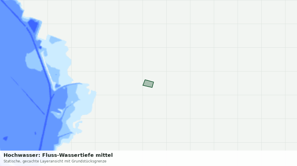 Statische Kartenansicht: Hochwasser: Fluss-Wassertiefe mittel