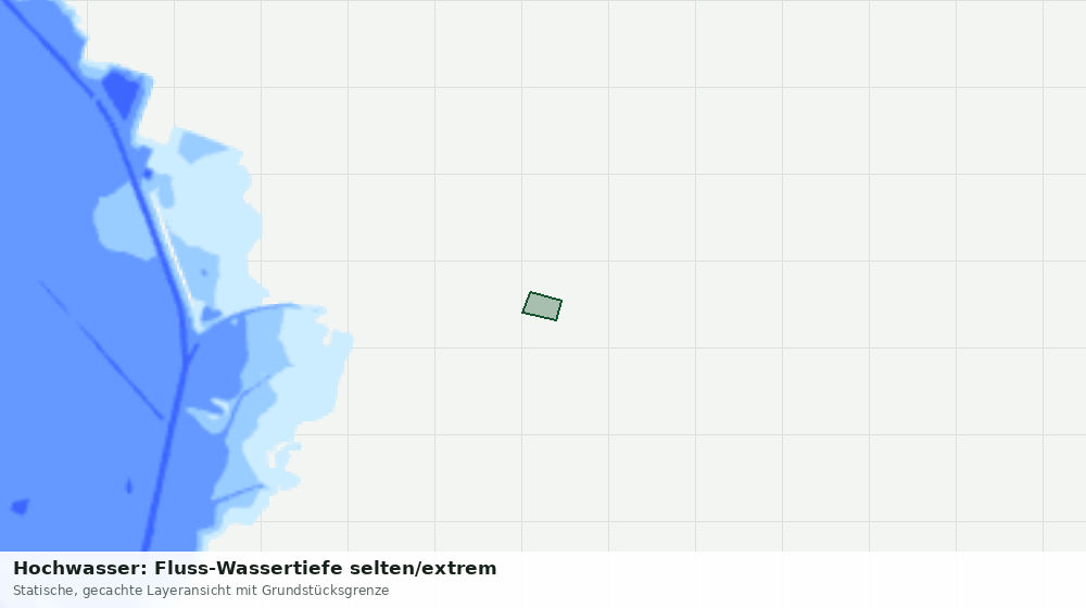 Statische Kartenansicht: Hochwasser: Fluss-Wassertiefe selten/extrem