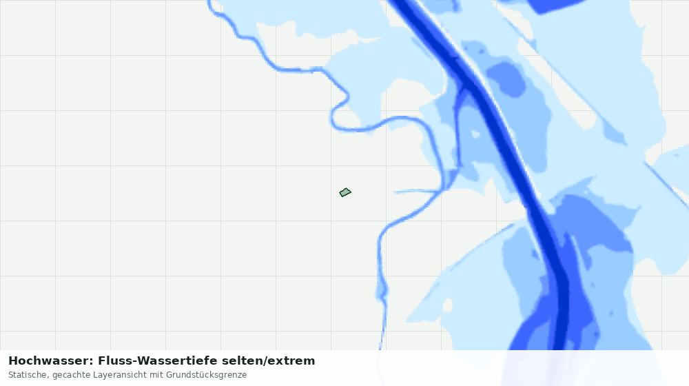 Statische Kartenansicht: Hochwasser: Fluss-Wassertiefe selten/extrem