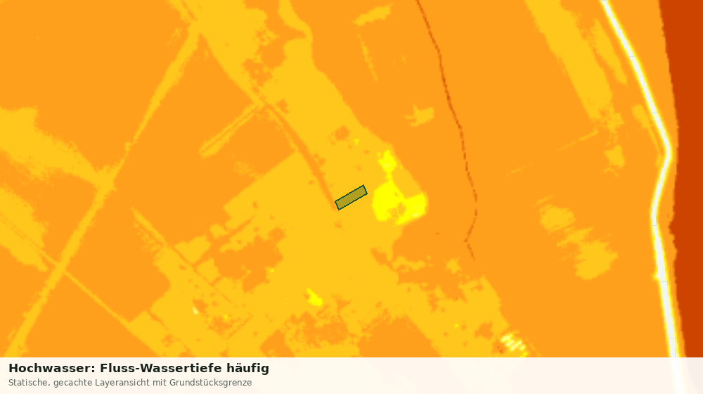 Statische Kartenansicht: Hochwasser: Fluss-Wassertiefe häufig