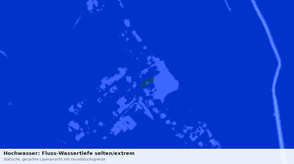Statische Kartenansicht: Hochwasser: Fluss-Wassertiefe selten/extrem
