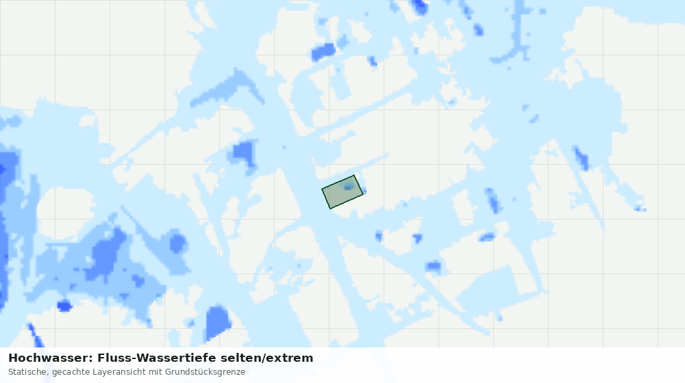 Statische Kartenansicht: Hochwasser: Fluss-Wassertiefe selten/extrem